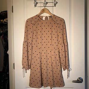 Polka-Dot Cute Beige Dress